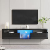 Uneeruiqy Moderno Soporte Flotante Para Tv Con Luces Led, C.