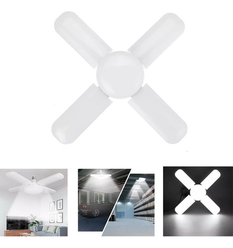 Lâmpada Led 60w Pétalas Dobrável Ajustável Fan Blade Led