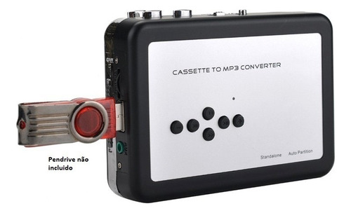 Conversor Fita Cassete K7 P/ Mp3 Grava Direto No Pen Drive