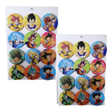 Dragon Ball Fiesta 24 Botones Distintivos Goku 