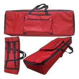 Capa Bag Master Luxo Para Teclado Korg Pa600 Nylon Vermelho