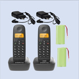 Combo Aparelho De Telefone Fixo Sem Fio Digital Bina E Ramal