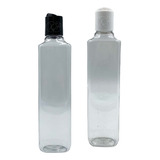 Envases Plasticos Botella Cuadrada 250 Ml Tapa Disco X 50 Pz