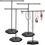 Set De 4 Soportes T Ideal Muestrario De Uñas Metalico Negro