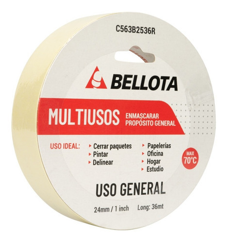 Cinta De Enmascarar Multiusos Bellota 24mm X 36m