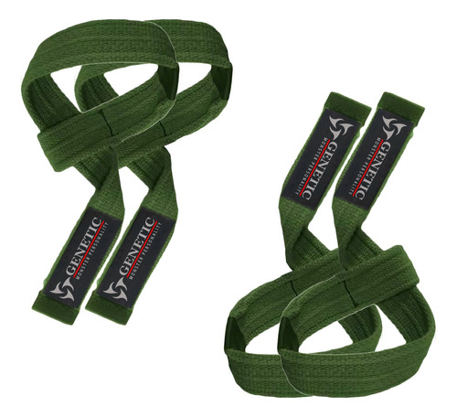 2 Pares Cintas D Agarre Powerlifting Straps Potencia Genetic