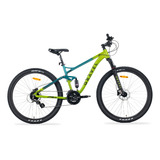 Mountain Bike Mtb Doble Suspensión Gravel Fuji R29 24v Color Azul/verde