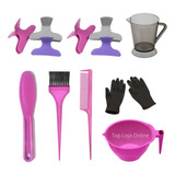 Kit Pink Para Aplicação De Tintura Profissional