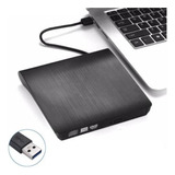 Leitor De Cd E Dvd Slim Externo Preto Usb 3.0 Pc Notebook