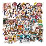 One Piece 50 Stickers Calcomanías Anime Contra Agua