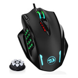 Mouse Con Cable Redragon Para Gaming Led Rgb Mmo 20 Botones