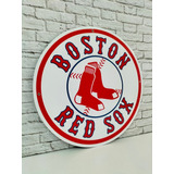 Vintage Boston Red Sox Letrero De Metal Estilo Antiguo