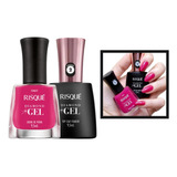 Esmalte Risque Diamond Gel Creme Pitaya + Top Coat 9,5ml