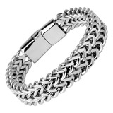 Pulsera Acero Inoxidable Hombre Manilla Brazalete Magnetica