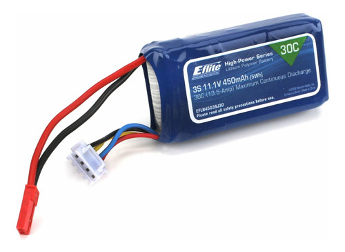 Bateria Lipo 11.1v 450mah 30c 3s Jst E-flite