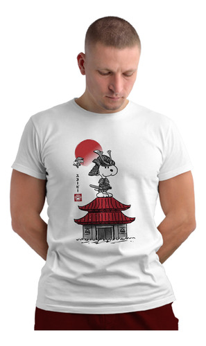 Playera Snoopy Japo Retro Samurai
