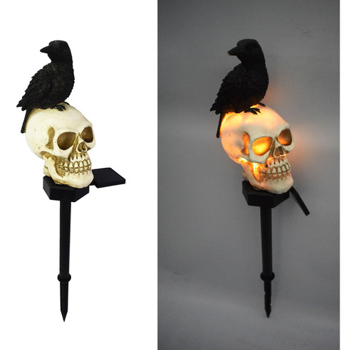 Farol De Calabaza Con Luz Solar Led Para Jardín De Halloween