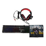 Kit De Teclado Mecánico Y Mouse Gamer 4 En 1