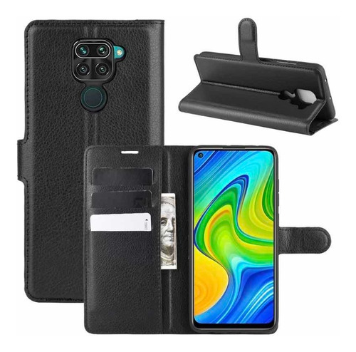 Flip Cover Para Xiaomi Redmi Note 9+mica Vidrio Full