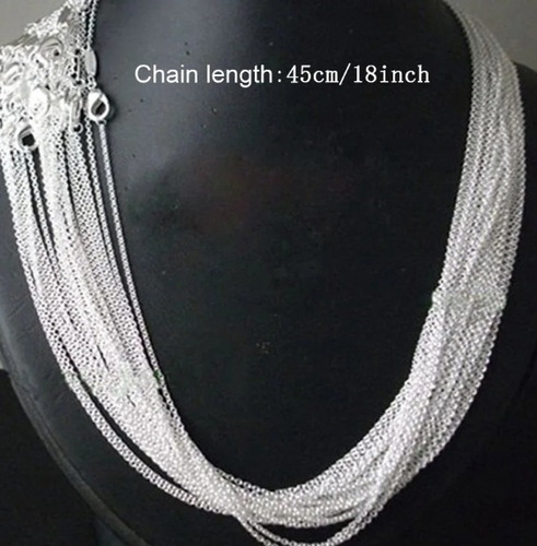 Hermoso Collar De Plata De Ley 925, Para Hombres Y Mujeres!