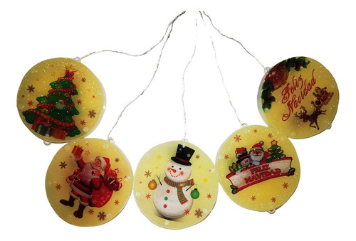 Serie Navideña Cascada Figuras De Navidad 103 Nanoleds 3mt Luces Multicolor