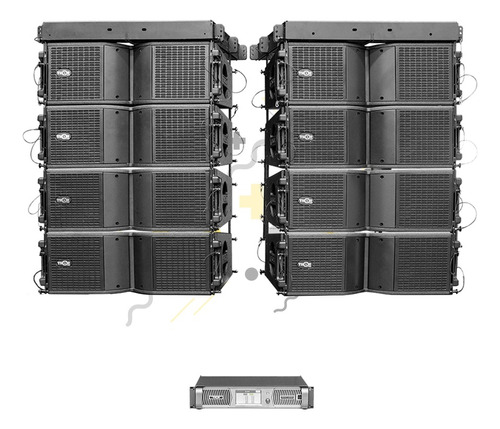 Sistema Lineal Thor Ta-8x2p + Amplificador Td214 + Bumpers