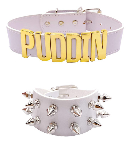 Collar Largo De Tiantian Puddin Y Pulsera De Remaches, Garga