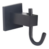 Percha Gancho Amurar Baño Qubic Cuadrada Bronce Negro Mate