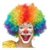 Peluca Afro Crespa Rulos Colores Payaso Disfraz Adulto Unixe