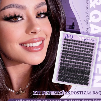 Kit De Extensiones De Pestañas modelo Spire 100D Bqlash pestañas bq Byq 10-18mm Curvatura D kit completo Efecto Manga Pestañas Voluminosas efecto anime spire meld | MercadoLibre