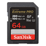 Sandisk Sd Extreme Pro Uhs-ii  64 Gb, C10 U3 V60 6k 4k Uhd