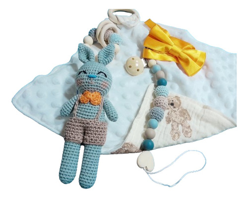 Kit De Conejo Crochet Tejido A Mano Para Recien Nacido Bebe