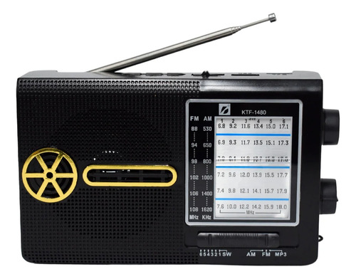 Radio Solar Am Fm Sw Parlante Bluetooth Usb Sd Linterna Led