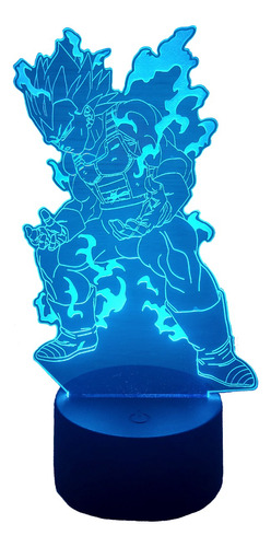 Vegeta Mega Instinto Lámpara Led Luz Ilusión 3d Dragon Ball