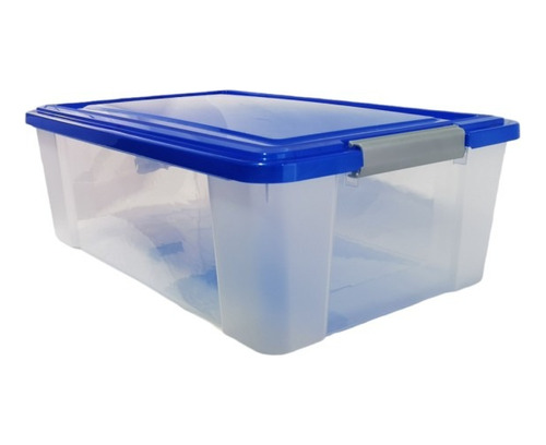 Caja Grande Organizadora N°2 53 Lts Transparente Con Tapa 