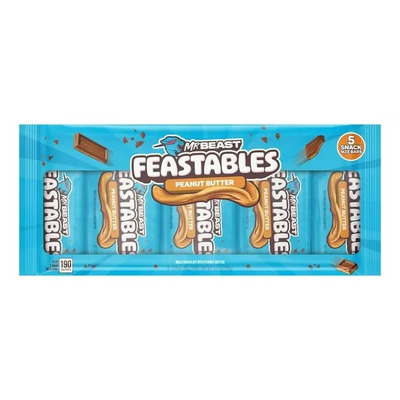 Barras de Chocolate Peanut Butter Mr. Beast Feastables Pack 5 x 35g | Meses sin interés