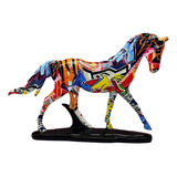 Estatua De Caballo Colorida, Obra De Arte Ligera, Escultura