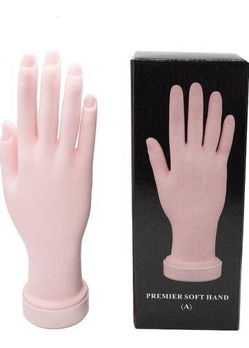 Mão Para Treino Manicure Silicone Unhas Gel