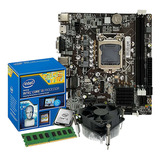 Kit I3 2120 + Placa Mãe H61 + 8gb Ddr3 +cooler + Nfe