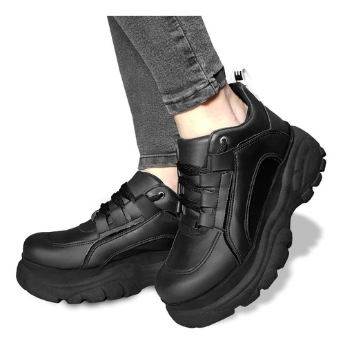 Zapato Zapatilla Mujer Sneaker Urbana Plataforma Charol