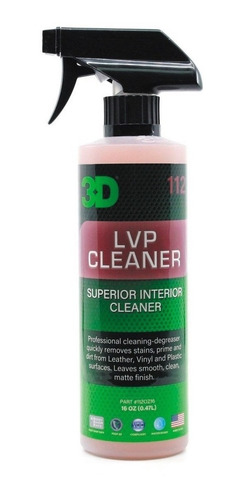 Limpiador De Piel Vinil Y Plástico 3d Lvp Cleaner 16oz 437ml
