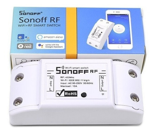 Relé Sonoff Interruptor Wifi E Rf 433mhz Sem Controle