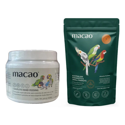 Kit Macao Papilla 300g + Croqueta 500g para Loro Ninfa Agaporni | Meses sin interés