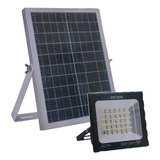 Foco Solar Led 300w Control Remoto Luz Fija+panel+cable 3m