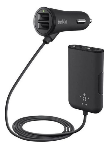 Cargador De Auto Belkin De 4 Puertos Usb Road Rockstar Negro