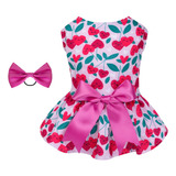 Vestido De Perro Cutebone, Falda De Cereza Para Cachorro, Tr