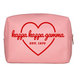 ~? Kappa Kappa Gamma Sorority Bolsa De Maquillaje Rosa