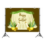 Feliz Sucot Fondo Banner Sukkah Torah Judío Festivales Fotog