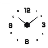 Reloj De Pared 3d Grande Negro  100x100cm