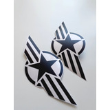 Set X 2 Calcos Estrella Us Army Para Moto